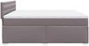 vidaXL Boxspringbett mit Matratze Grau 200x200 cm Kunstleder 3286138 Bild 5
