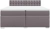 vidaXL Boxspringbett mit Matratze Grau 200x200 cm Kunstleder 3286138 Bild 4