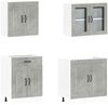 vidaXL 4-tlg. Küchenschrank-Set Kalmar Betongrau Holzwerkstoff 3314855 Bild 4