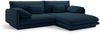 Micadoni Ecksofa Torino 4-Sitzer Rechts Strukturierter Stoff Marineblau Bild 2