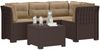 vidaXL 4-Sitzer Garten Sofa mit Kissen Rattan Look PP Braun 3444020 Bild 2