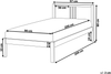 Holzbett weiß Lattenrost 90x200 cm VANNES Bild 2