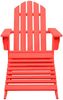 vidaXL Adirondack-Gartenstuhl mit Fußstütze Massivholz Tanne Rot 315863 Bild 2