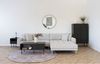 Ecksofa >Lido< 290x92/170x76 cm – Beige, Holzfüße, inkl. 4 Kissen Ottomane rechts Bild 2