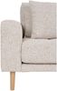 Ecksofa >Lido< 290x92/170x76 cm – Beige, Holzfüße, inkl. 4 Kissen Ottomane rechts Bild 4