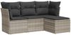 vidaXL 4-tlg. Garten-Sofagarnitur mit Kissen Hellgrau Poly Rattan 3249381 Bild 2