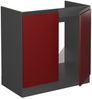 Spülenunterschrank R-Line Rot 80 cm J-Shape AP Marmor Vicco Bild 4