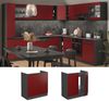 Spülenunterschrank R-Line Rot 80 cm J-Shape AP Marmor Vicco Bild 2