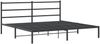 vidaXL Bettgestell mit Kopfteil Metall Schwarz 193x203 cm 355371 Bild 3
