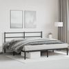 vidaXL Bettgestell mit Kopfteil Metall Schwarz 193x203 cm 355371 Bild 4