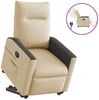 vidaXL Relaxsessel mit Aufstehhilfe Elektrisch Creme Stoff 3324070 Bild 2