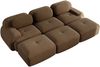 Modulares Ecksofa aus Cord, rahmenlos mit 3 Hockern, H 75 x T 298 x B 178 cm, Braun Bild 5
