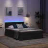 vidaXL LED-Speicherbett mit Matratze Schwarz 140 x 200 cm Stoff 3371150 Bild 5