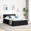 vidaXL LED-Speicherbett mit Matratze Schwarz 140 x 200 cm Stoff 3371150 Bild 1