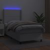 vidaXL Boxspringbett mit Matratze & LED Weiß 100x200 cm Kunstleder 3139308 Bild 3