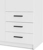 Spell Kleiderschrank 2 Türen 3 Schubladen weiß Schlafzimmer Schrank Möbel Bild 4