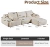 Leawin Sofa Sofa 3-2-1 Sitzer mit Schlaffunktion – Wohnzimmersofa modern & bequem, Bequemes Sofa mit Bettfunktion – modern, kompakt und flexibel nutzbar Bild 4