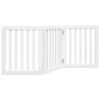 vidaXL 3-tlg. Hundetor Faltbar Weiß 150 cm Pappelholz 352244 Bild 2