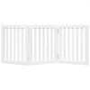 vidaXL 3-tlg. Hundetor Faltbar Weiß 150 cm Pappelholz 352244 Bild 4
