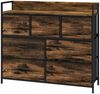 Kommode 98 x 29 x 85 cm mit 7 Stoffschubladen, Stahlrahmen im Industrial-Stil Bild 2