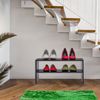 Schwarzes Schuhregal mit 2 Ablageflächen Bild 5