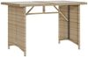 vidaXL Gartentisch mit Glasplatte Beige 110x68x70 cm Poly Rattan 366353 Bild 2