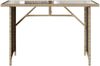 vidaXL Gartentisch mit Glasplatte Beige 110x68x70 cm Poly Rattan 366353 Bild 4