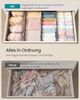 SONGMICS Unterwäsche-Organizer 4er Set, Schubladen-Organizer für IKEA PAX Kleiderschrank, ohne Trennwände, Kleiderschrank-Organizer faltbar, 50 x 22 x 10 cm für Socken, taubengrau Bild 3
