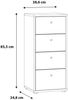 Kommode >TEMPRA2< 4 Schubladen, in Old – Wood Vintage - 38,6x85,5x34,8cm (BxHxT) Bild 4