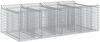 vidaXL Gabionen-Hochbeet 2 pcs Silber 3422218 Bild 2