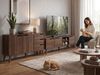 Beautysofa Wohnzimmer-Set NOREL 2-teilig Kommode 160 cm + TV-Schrank 180 cm, (modernes Wohnzimmermöbel-Set mit Schubladen, Türen, offenen Fächern, Holzbeinen, ABS-Kanten), Erhältliche Farben: Warmia Walnuss und Cashmere Bild 3