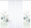 HOME WOHNIDEEN Schiebegardine 84096 ABANIO Schiebegardine rec. Polyester, 245x60 cm, halbtransparent (4 St), Paneelwagen, transparent, Polyester (recycelt) Polyester Bild 4