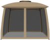 vidaXL Pavillon mit Doppeldach & Netzwänden Taupe 2,93x2,93 m Stahl 368450 Bild 3