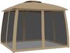 vidaXL Pavillon mit Doppeldach & Netzwänden Taupe 2,93x2,93 m Stahl 368450 Bild 5