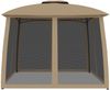 vidaXL Pavillon mit Doppeldach & Netzwänden Taupe 2,93x2,93 m Stahl 368450 Bild 4