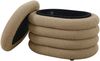 SVITA BLOSSOM Hocker mit Stauraum Sitzhocker Ottomane Boucle-Polster Hellbraun Bild 5