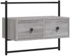 vidaXL TV-Wandschrank Grau Sonoma 60,5x30x51 cm Holzwerkstoff 833456 Bild 2