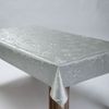 laro Tischdecke Wachstuchtischdecke Vintage Blumen Silber PVC Eckig Bild 3