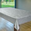 laro Tischdecke Wachstuchtischdecke Vintage Blumen Silber PVC Eckig Bild 4