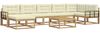 vidaXL Outdoor-Sofagarnitur 8 pcs Weiß und Creme 3386804 Bild 2