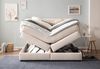 Belanoti Boxspringbett LOFT (Boxspringbett 160x200 mit Bettkasten, 7-Zonen Taschenfederkern Matratze inklusive Visco Topper), Bett 160x200 in der Farbe Beige H2/H3 Polsterbett Bild 2