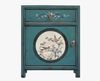 Nachttisch Vintage Grün Beige verziert Kommode Kästchen chinesisch Asien Exotisch Kolonial-Stil Antik-Stil Lowboard orientalisch Fernost shabby-chic Landhaus Bild 2