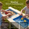 Bellabino 'Inny' Sitzgarnitur für Kinder, Kiefer massiv, natur unbehandelt, 50x89x80 cm, Kindersitzgarnitur für 4 Personen, Matschtisch mit 2 Wannen, ab 2 Jahren Bild 3