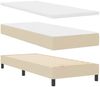vidaXL Boxspringbett mit Kopfteil Creme 80 x 200 cm Stoff 3338725 Bild 5