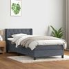 vidaXL Boxspringbett mit Matratze Dunkelgrau 80x220 cm Samt 3318388 Bild 3