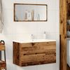 vidaXL Waschbeckenunterschrank Altholz-Optik 90x38,5x45 Holzwerkstoff 856249 Bild 3