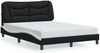 vidaXL Bettgestell mit LED ohne Matratze "Hvar" Schwarz und Weiß 120x200 cm 3213925 Bild 5