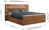 Boxspringbett - Doppelbett mit Multipocket-Matratze und LED - GOLD-6 - 180x200cm - Orange Stoff - H3 Bild 5