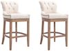 CLP 2er Set Barhocker Lakewood Stoff gepolstert,creme antik-hell Bild 2