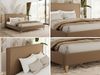 Design Polsterbett LUMARO CLASSIC 160 x 200 cm mit Lattenrost & 12cm hohen Füßen, Doppelbett mit Kopfteil, Konfigurierbar - Braun Kunstleder Bild 2